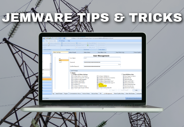 Photo of AMETEK Power Instruments' JEMWARE Software User Interface