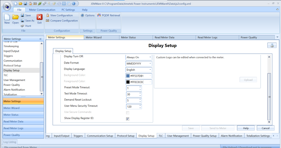 PHOTO OF JEMWARE SOFTWARE CUSTOMER REGISTRATION NUMBERS USER INTERFACE